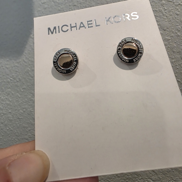 Michael Kors Silver Stud Earrings - Picture 2 of 5